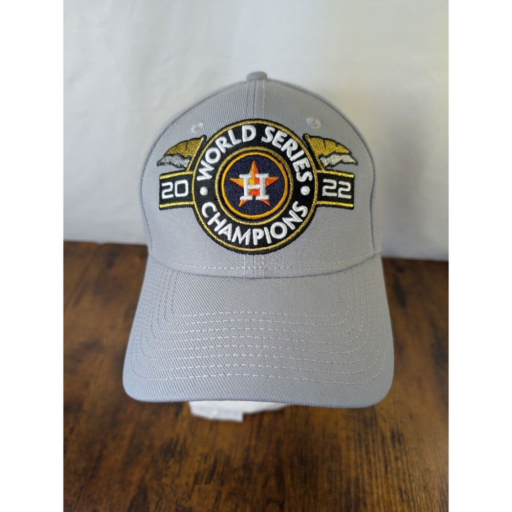 Houstons Astros Hat Adult Mens Gray World Series Champions Snapback 2022 New Era